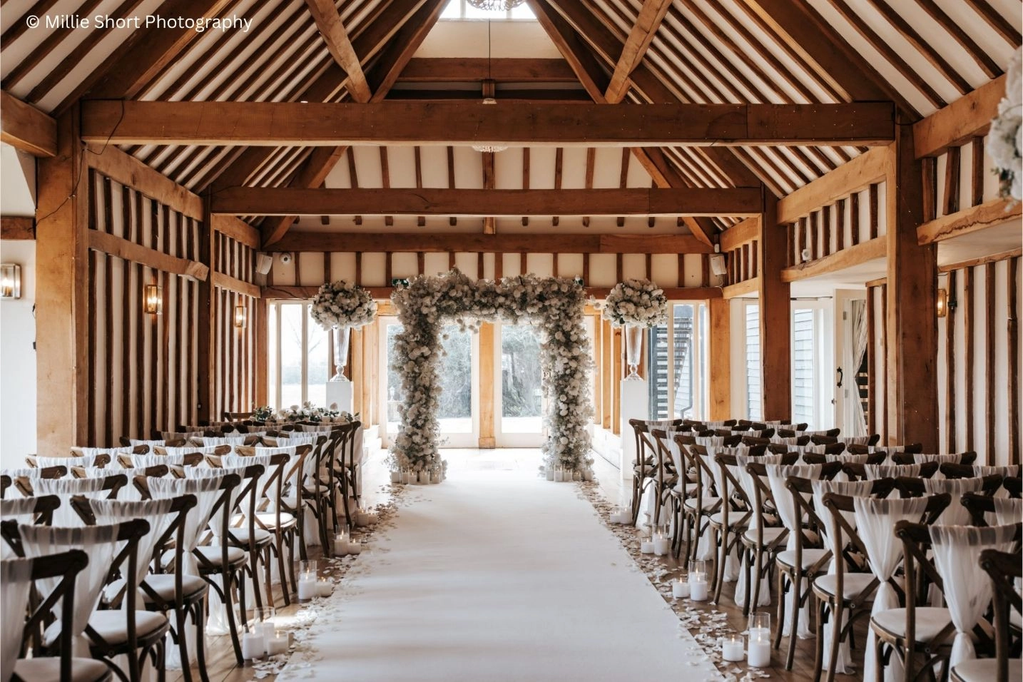 Vaulty Manor Wedding Venue Interior Ceremony Barn