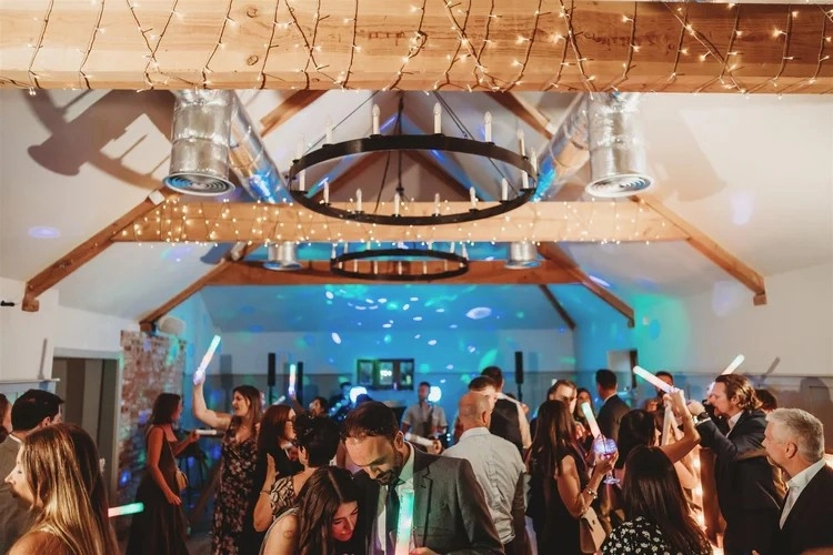 Evening reception and dance floor Apton Hall Wedding Venue
